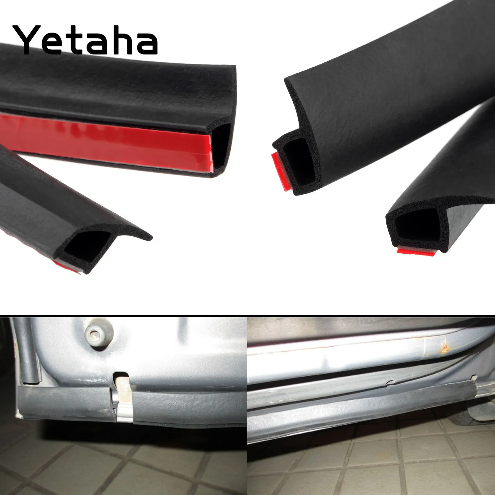 Резиновая уплотнительная лента для нижней части автомобильной двери Yetaha 4 м