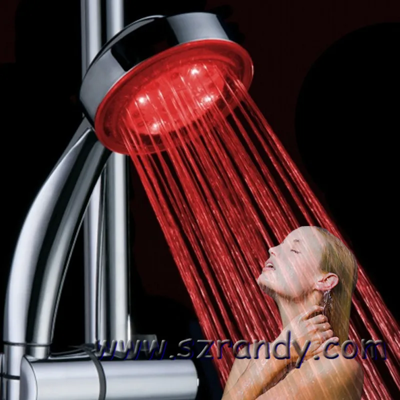 Water Power красочные led Насадки для душа ручной Термометры свет Насадки для душа без Батарея Аксессуары для ванной комнаты