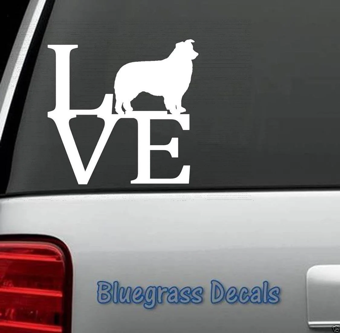 

Border Collie LOVE DOG Decal Sticker LAPTOP Collar Puppy window sticker 15cm