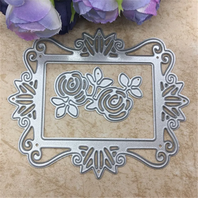 Кружевные коробки с цветами металлические Вырубные штампы фотоальбом карточка