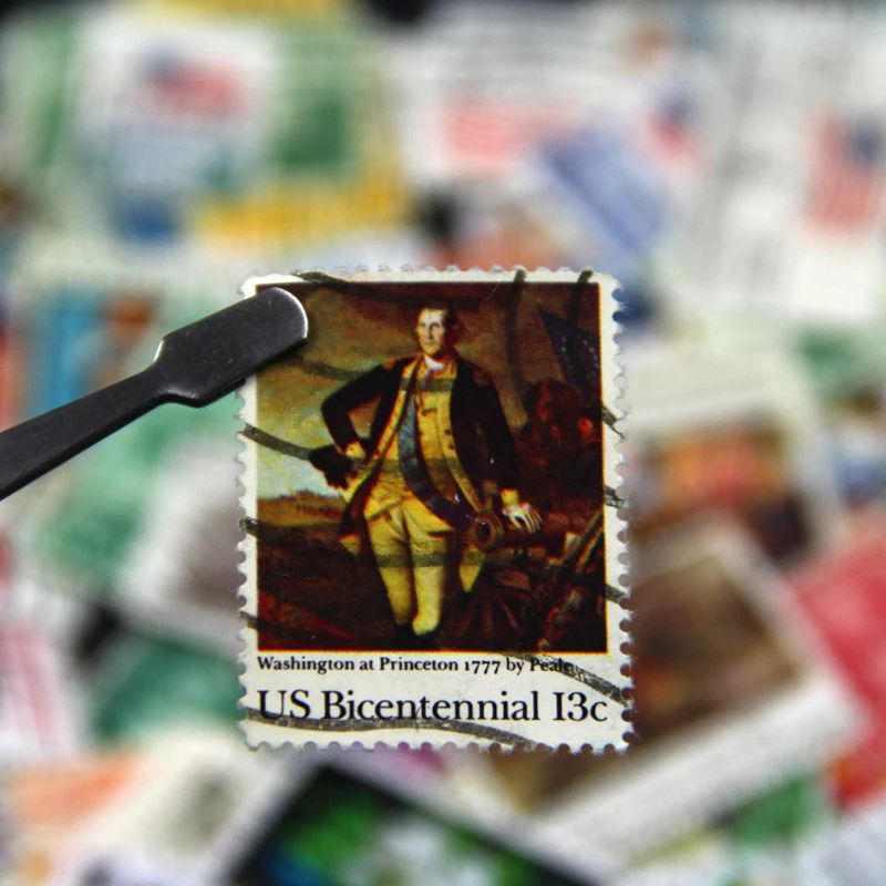 Коллекция почтовых штампов США 100 шт./лот без повторов из с почтовыми знаками