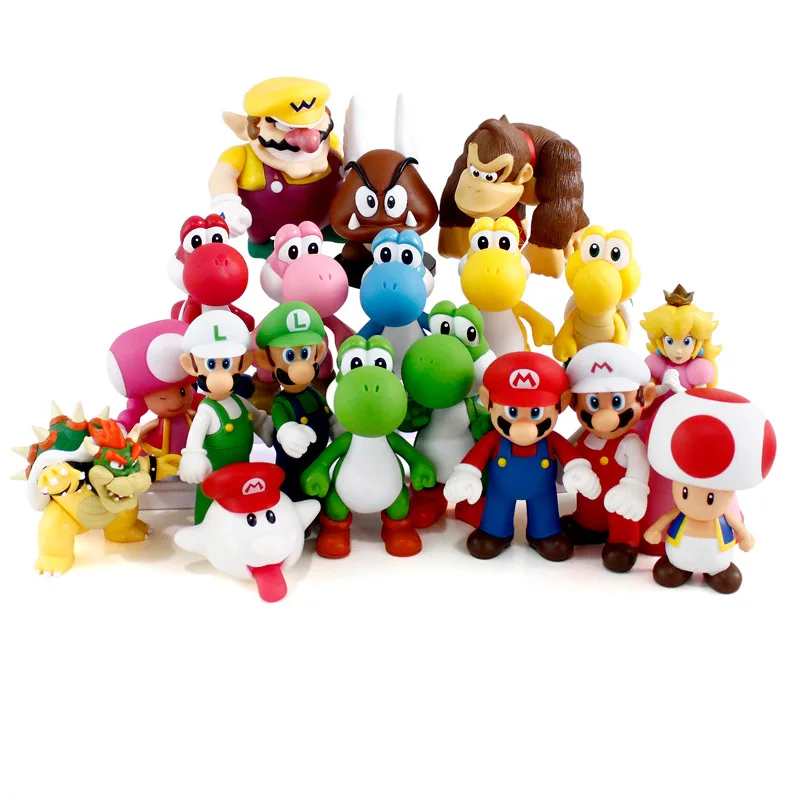 13 см Super Mario Bros Луиджи Марио Йоши коопа производитель Odyssey гриб toadettte ПВХ Фигурки