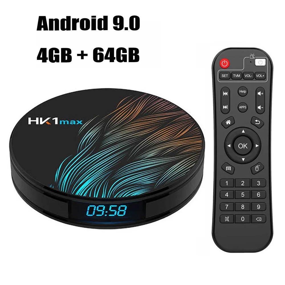 ТВ приставка HK1 MAX на Android 9 0 4 + 64 ГБ 4K 1080P USB3.0|ТВ-приставки и медиаплееры| |