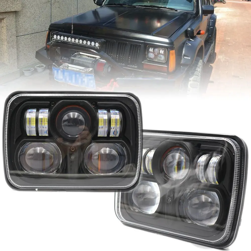 2 шт. 5x7 &quotМоре светодиодный луч сменный фар для Jeep Cherokee XJ Wrangler YJ H6054 H6014|headlights for|sealed