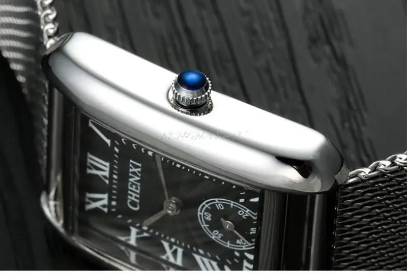 Новый топ люксовый бренд chenxi кварц часы из нержавеющей стали пояс сетки мужчины