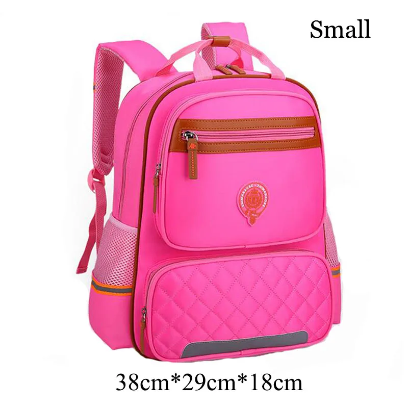 Small Pink Брендовая детская школьная сумка для мальчиков и девочек, детский рюкзак, ортопедический Школьный рюкзак, подростковые школьные сумки, рюкзак mochila - Цвет: Small Pink