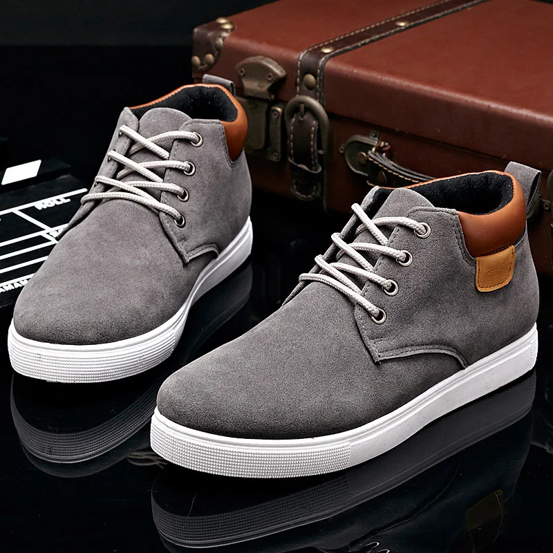 LAKESHI Men's Casual Shoes Cotton Spring Autumn Lace-up Men High Top Youth Ankle Fashion Sneakers Loafers | Обувь
