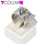 COUYA Fashion Big Rings for Women 5 Colors Red Green Orange Black Crystal Finger Ring Big Glass Stone Wedding Rings Jewelry