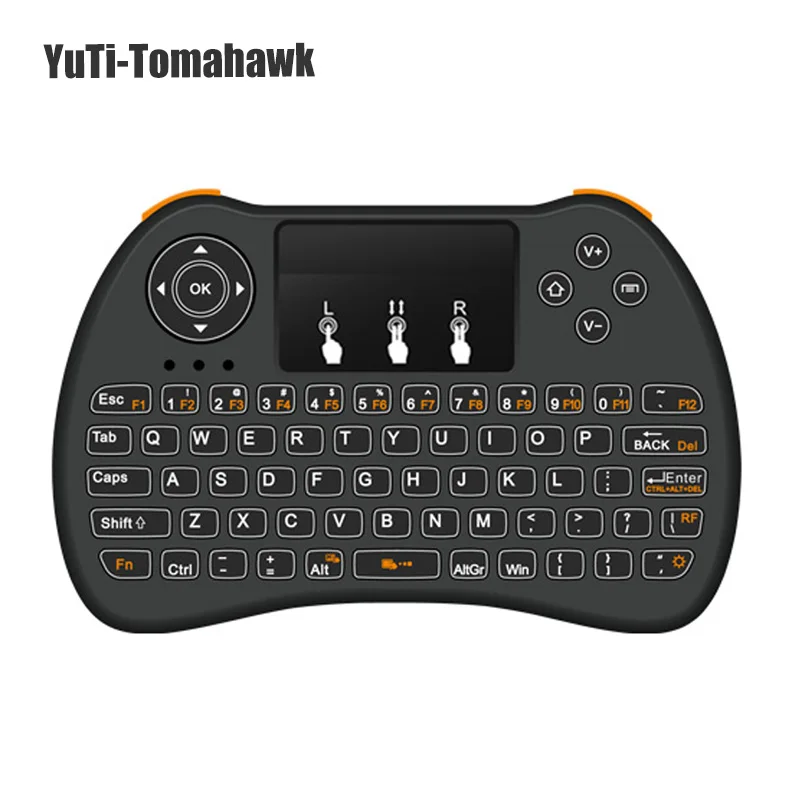 Клавиатура с подсветкой H9 2 4 ГГц Беспроводная Qwerty английская клавиатура тачпадом