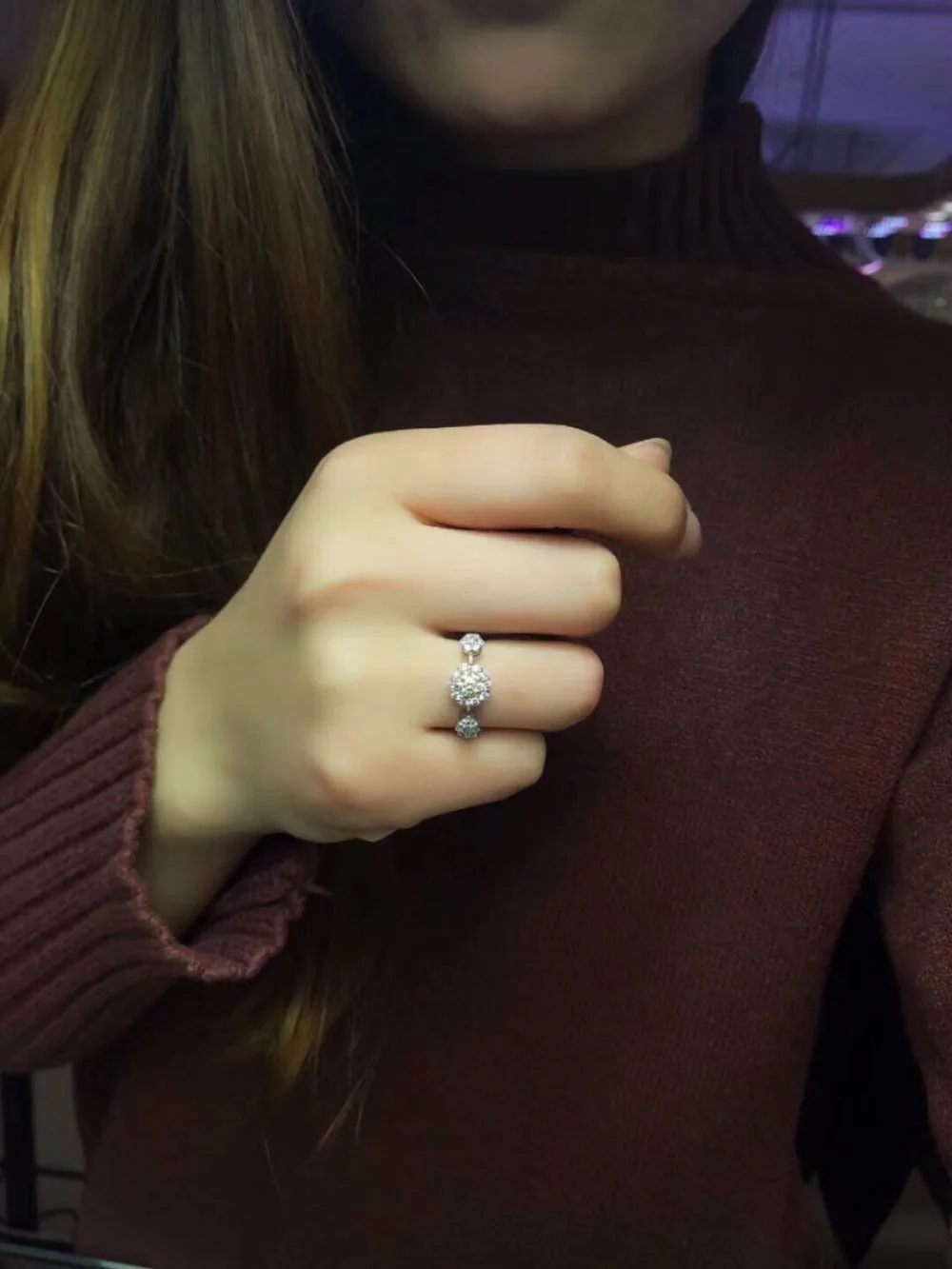 Женское кольцо с бриллиантами желтого и цвета|Кольца| |