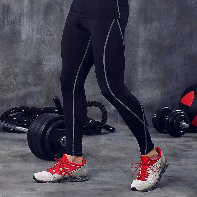 Men Pro Sporting Gymming QUICK-DRY Workout Compress Legging Bodybuilding Runs Slim Fitness Yogaing Shaper Clothing Pants MA34 | Мужская