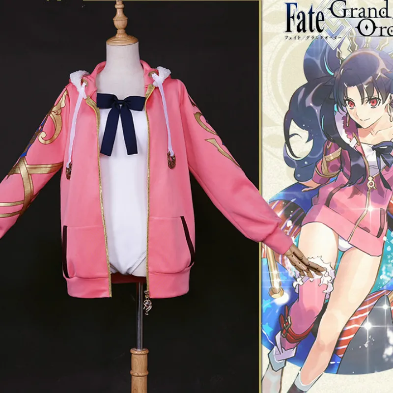 Fate/Grand Order Ishtar Cos косплей костюм купальник FGO Косплей Белый комбинезон|Игровые