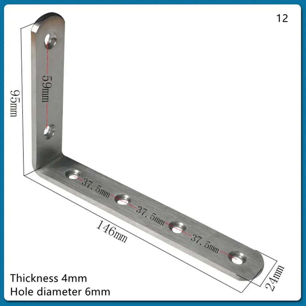 Никелевый Нержавеющая сталь, угловая кодовая пластина, железный угол, 90 градусов, фиксированный угол, железный Универсальный штатив, ламинат - Цвет: Никелевый