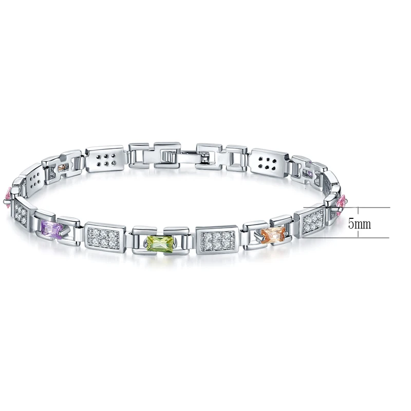 CARSINEL Brand Fashion AAA Cubic Zircon Bracelets for Women Silver Color &amp Bangles Female Jewelry | Украшения и аксессуары