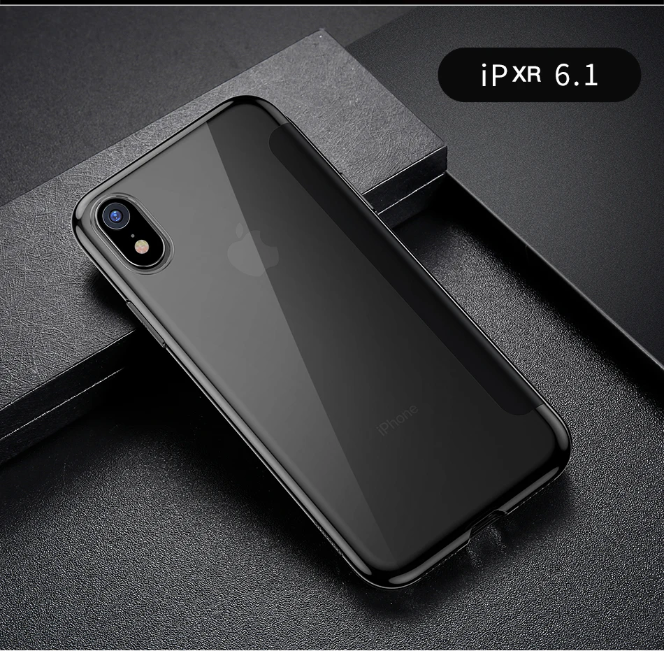 Baseus Роскошный чехол-книжка для iPhone XS Max XR X, Полностью Защитный чехол из закаленного стекла для iPhone 6,5 XR 6,1 Capinhas Funda