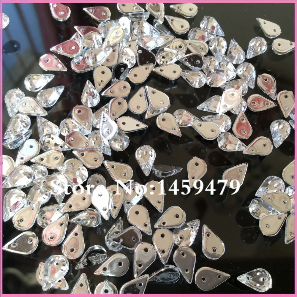 Свободные камни для шитья 2016 Белый небольшой акриловый кристалл горизонтальная