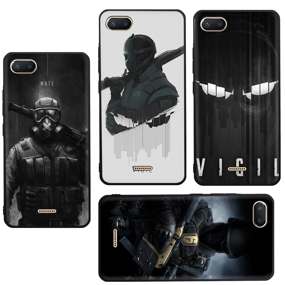 Мягкий силиконовый чехол Rainbow Six Siege для телефона Xiaomi Redmi 4A 6A S2 Note 7 8 4 4x5 6 Pro 7A K20 Pro