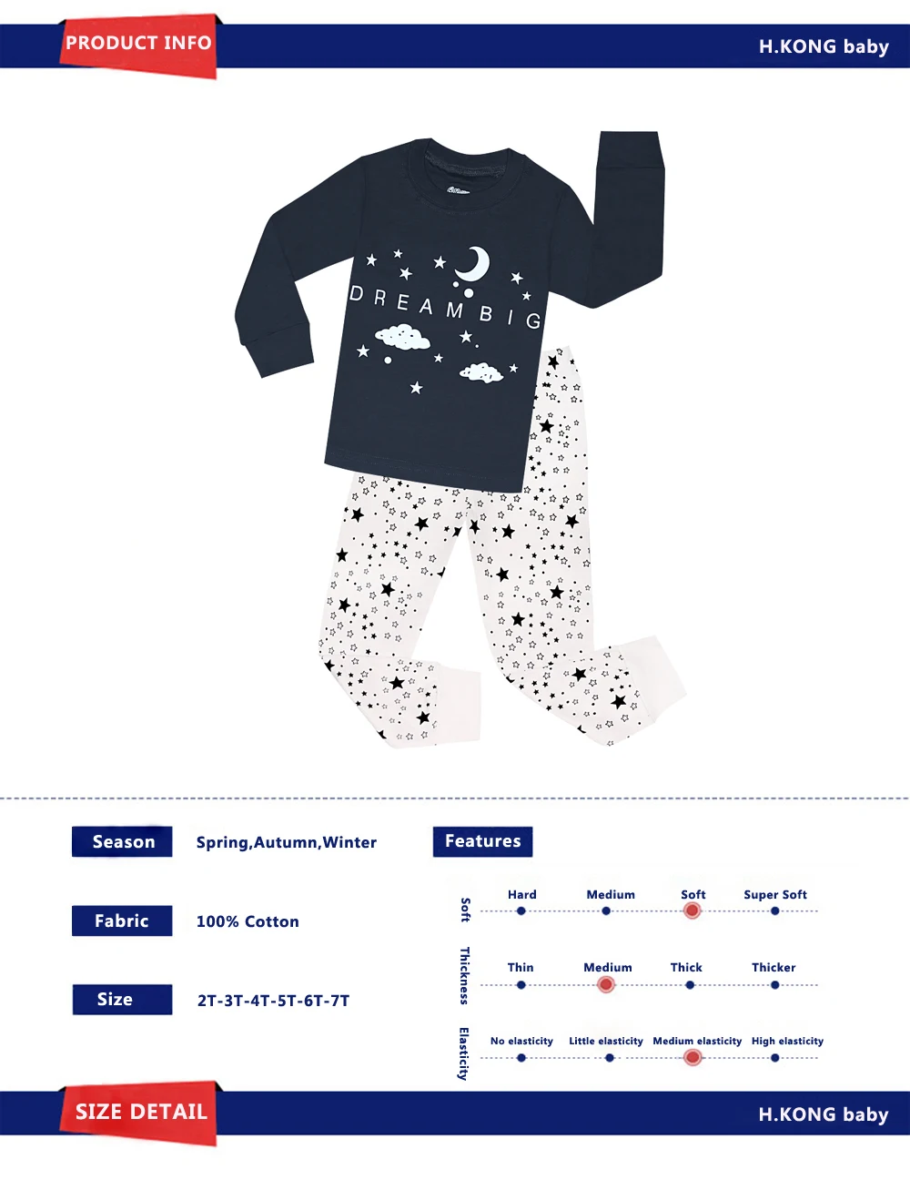 Dream Big/пижамы для мальчиков и девочек, детская одежда для сна с машинками детская Ночная одежда с динозавром, рождественские пижамы, пижамы для детей от 2 до 7 лет