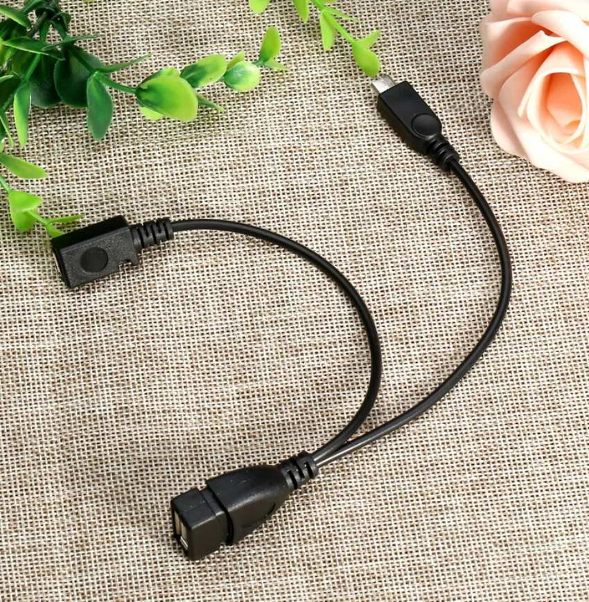 Новый тип OTG y разветвитель адаптер USB кабель с разъемом Мама микро папа + мама