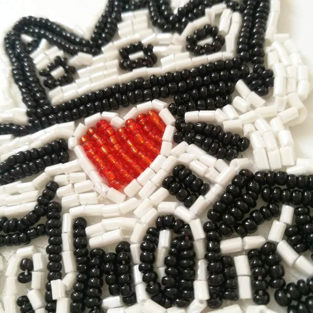 Корона из бисера покер блестки нашивка винтажная вышитая аппликация модное