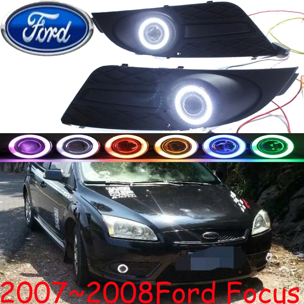 1 комплект 2007~ 2008y автомобильный бампер головной светильник для Ford Focus противотуманный светильник автомобильные аксессуары головной светильник для фокуса проектор Объектив светильник