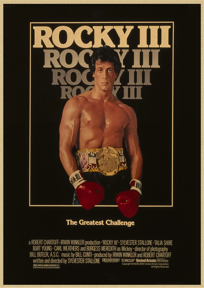 Классический фильм ROCKY Винтаж бумага аниме плакат ROCKY Stallone плакаты домашний Декор стены