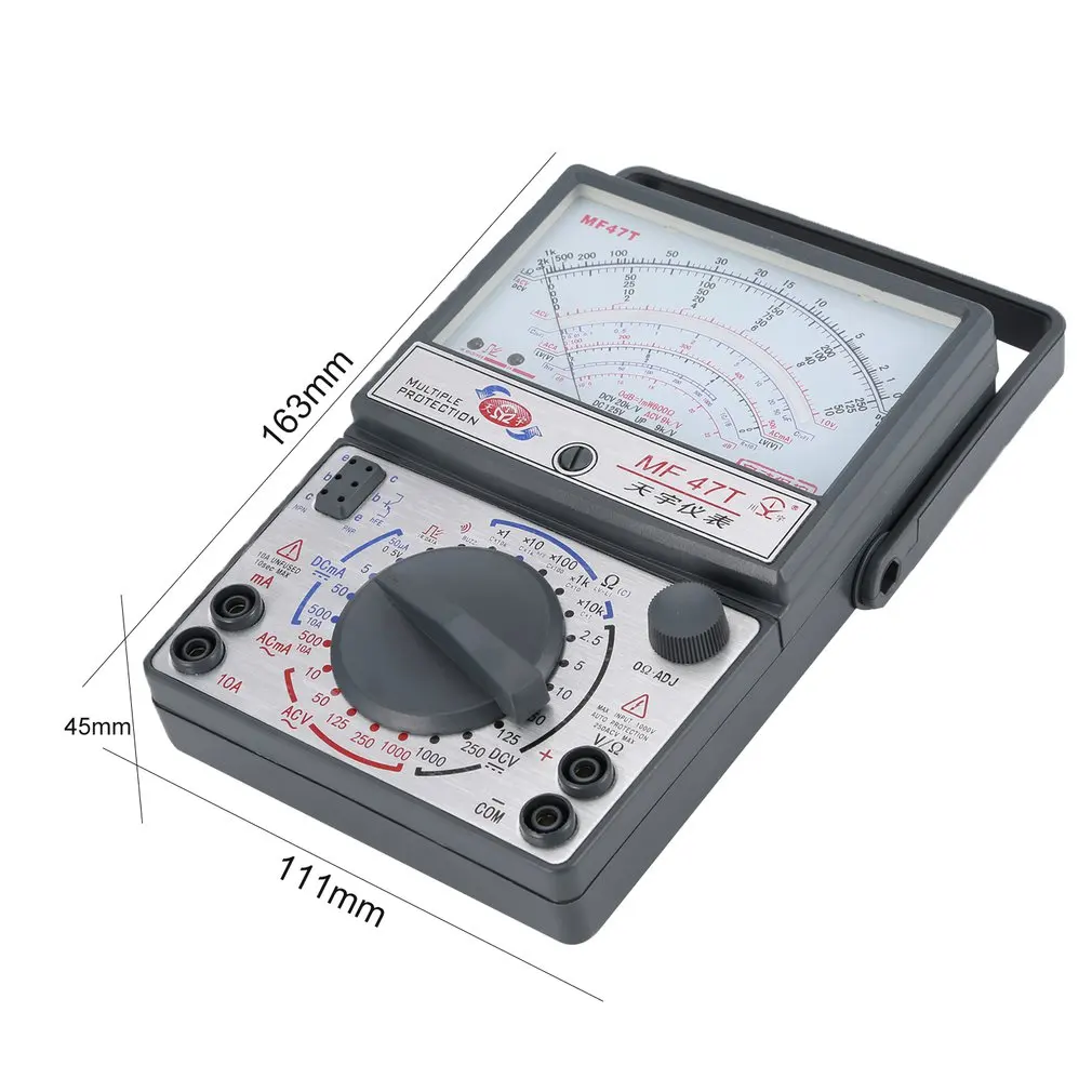 MF 47T аналоговый мультиметр постоянного/переменного напряжения измеритель тока