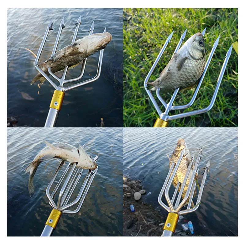 Горячая нержавеющая сталь зубец харпун рыба вилка Рыбалка ледокол аксессуары