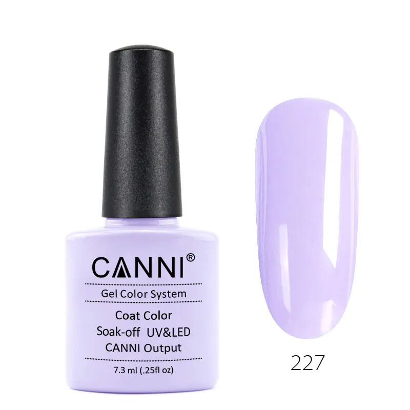 CANNI UV гель Лаки 7,3 мл французский Цвет 215-258 чехол с блестящей жемчужной блестящие шикарные женские босоножки с Светодиодный УФ-лампы для ногтей художественный Гель-лак для ногтей - Цвет: 227