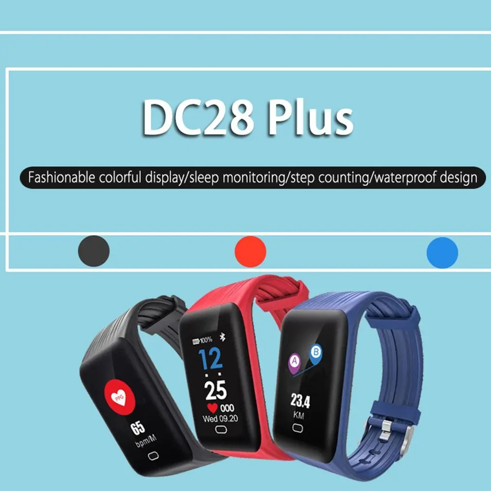 DC28 плюс 0 96 &quotсенсорный экран TFT Водонепроницаемый Смарт Часы Heart Rate крови