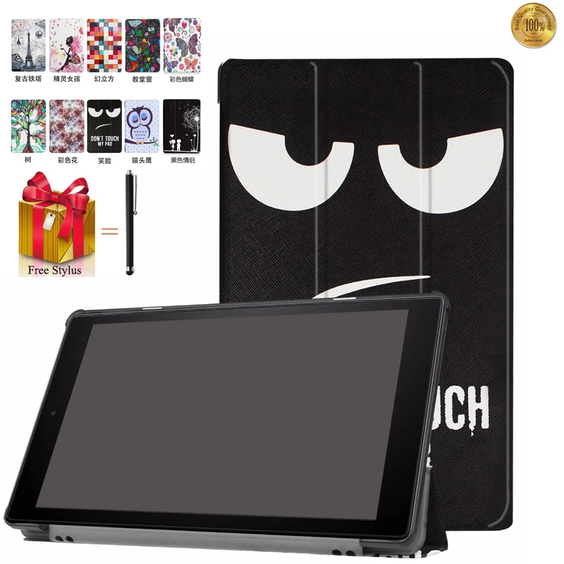 Чехол для Amazon Kindle Fire HD 10 2017 тонкий чехол планшета с принтом умный кожаный книжка