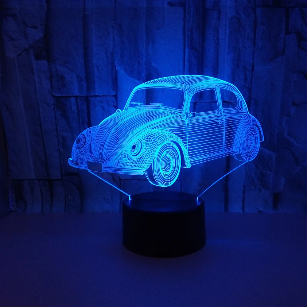 Новая Автомобильная 3d небольшая настольная лампа для инородного сенсорного