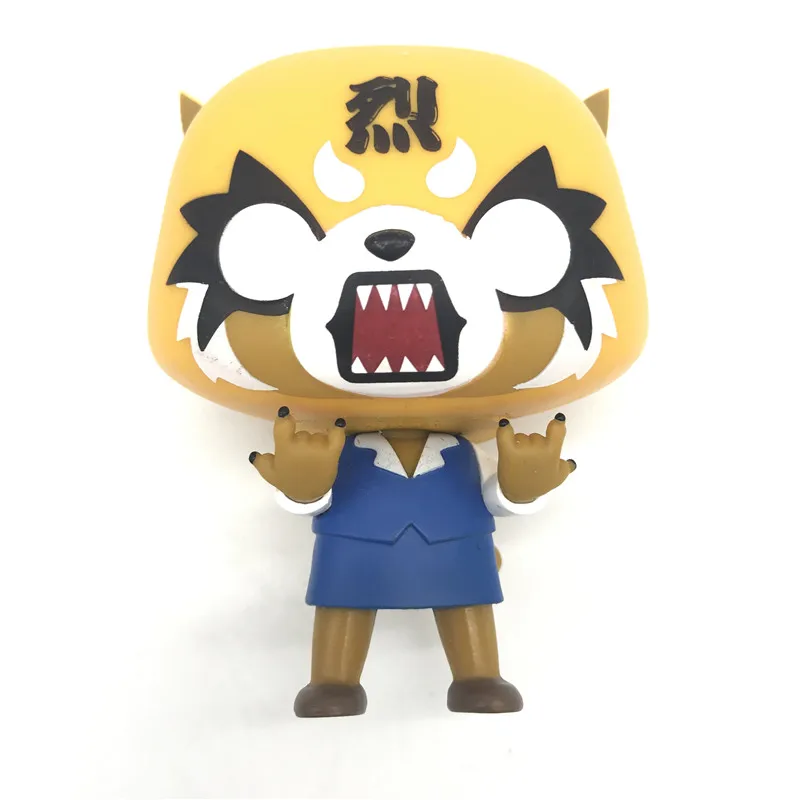 Черный Funko pop Secondhand Sanrio: Aggretsuko-Retsuko с Бензопилой Виниловая фигурка Коллекционная модель свободная игрушка - Цвет: Черный