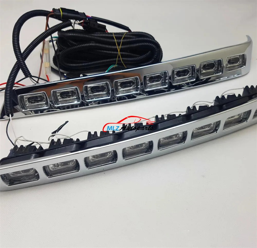 Светодиодный дневной светильник DRL передний задний бампер дневной ходовой светильник 2P для Toyota Land Cruiser LC LC200 2012 2013