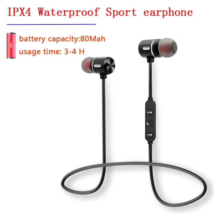music 3-4 H 80MAH Большая Акция, Спортивные Беспроводные наушники CBAOOO C10, Bluetooth наушники, водонепроницаемые наушники, гарнитура Bluetooth - Цвет: music 3-4 H 80MAH