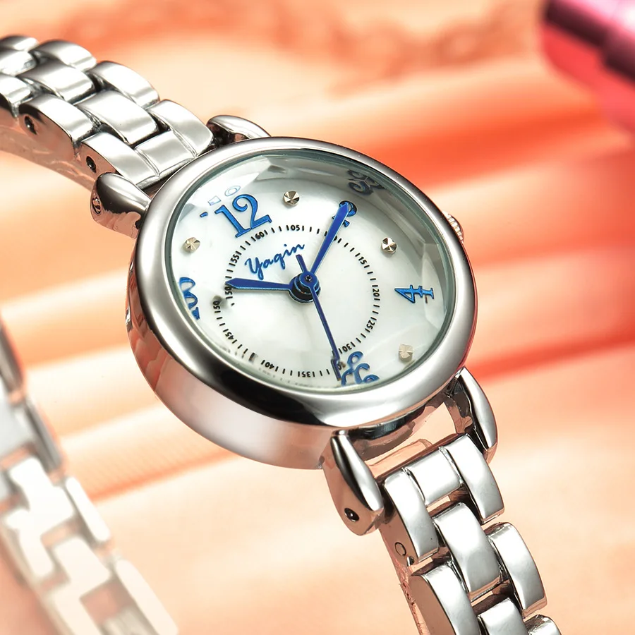 YAQIN woman quartz watch business casual fashion luxury brand rose gold and silver strip waterproof | Наручные часы