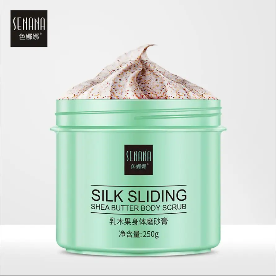 

250G Exfoliating Gel Body Scrub Cream Shea scrubs& bodys treatments Skin Whitening Go Cutin Dead Skin Moisturizing Body Care