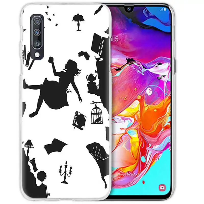 Алиса в стране чудес чехол для samsung Galaxy A50 A70 A80 A20e A60 A40 A30 A20 A10 A8 A6 плюс A9 A7 жесткий чехол с рисунком из аниме чехол для телефона - Цвет: 10