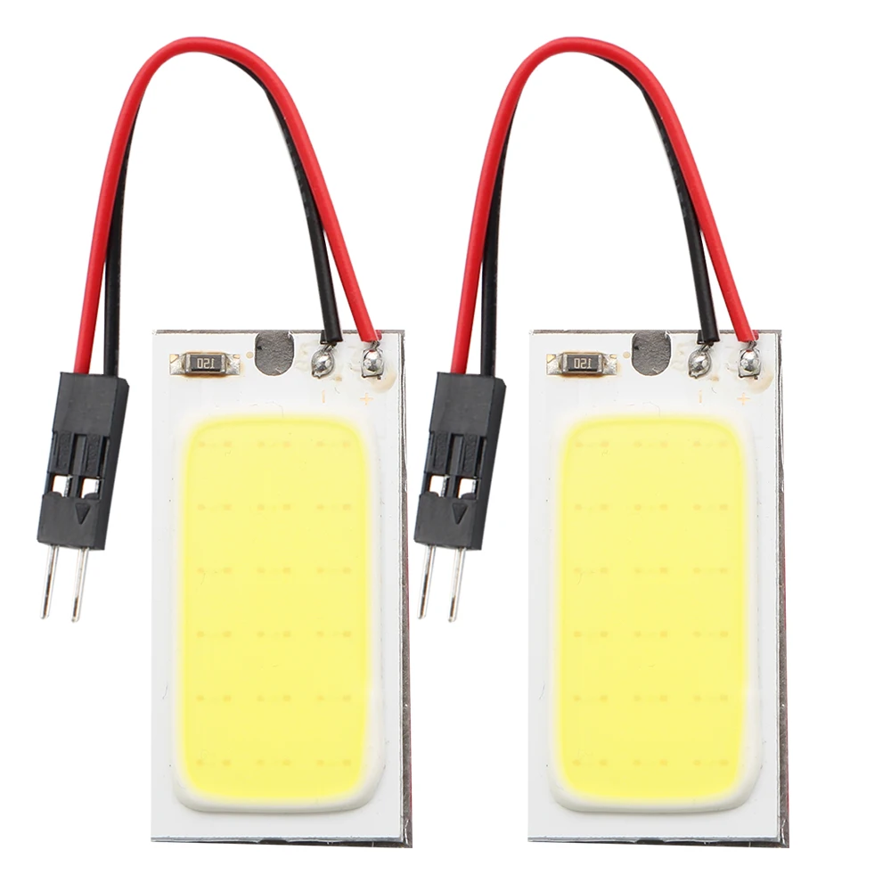 200 шт./лот белые COB 18 SMD Светодиодные панельные светильники 40 мм * 20 12 В с Festoon + T10