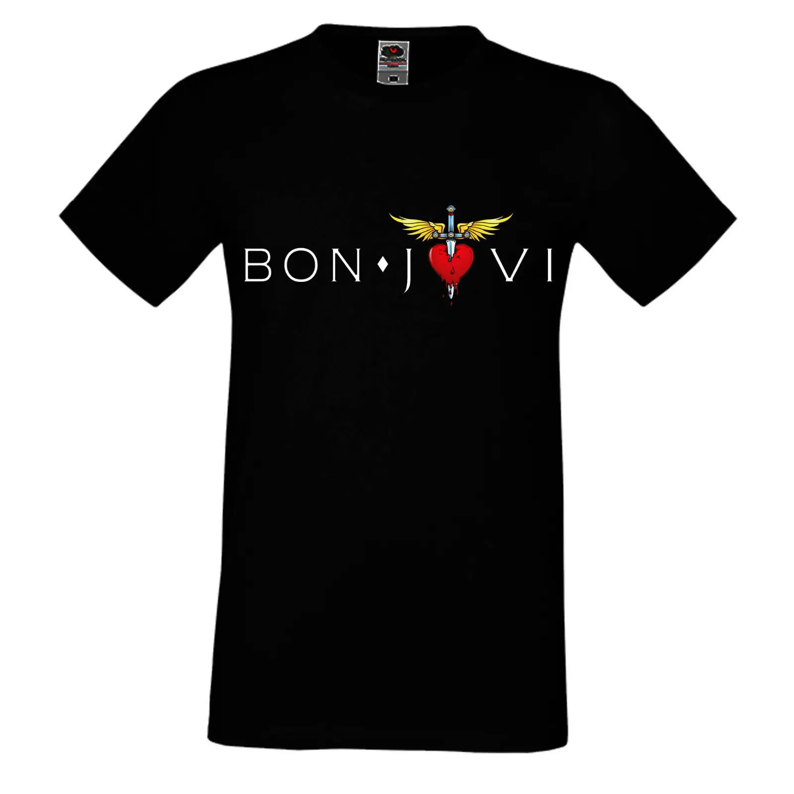 Herren/мужская футболка Bon Jovi 4 рок забавная черный лонгслив/shortsleeve|Мужские футболки|