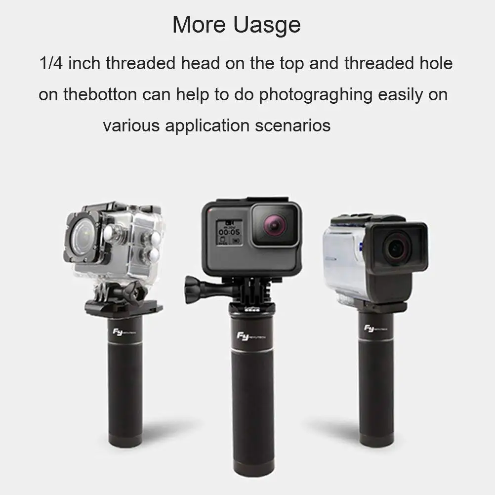 FeiyuTech Handle Charger Power Pack Reach Pole Extension Bar for G6 Plus/G6/G5/WG2/Vimble 2 Gimbal Stabilzer GoPro Hero 6/5 | Электроника
