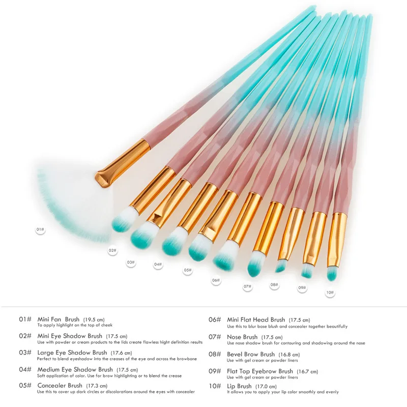 Diamond Макияж Расчёски для волос набор Макарон Цвет лица Основа макияжа