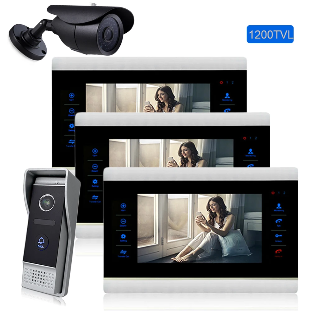 Homefong 10 &quotЖК Видео дверной телефон домофон Звонок камера 1200TVL домашняя охранная