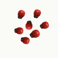 50pcs ladybug stickers easter fridge scrapbooking buttons lovely red small wood buttons for sewing garment supplies accessory