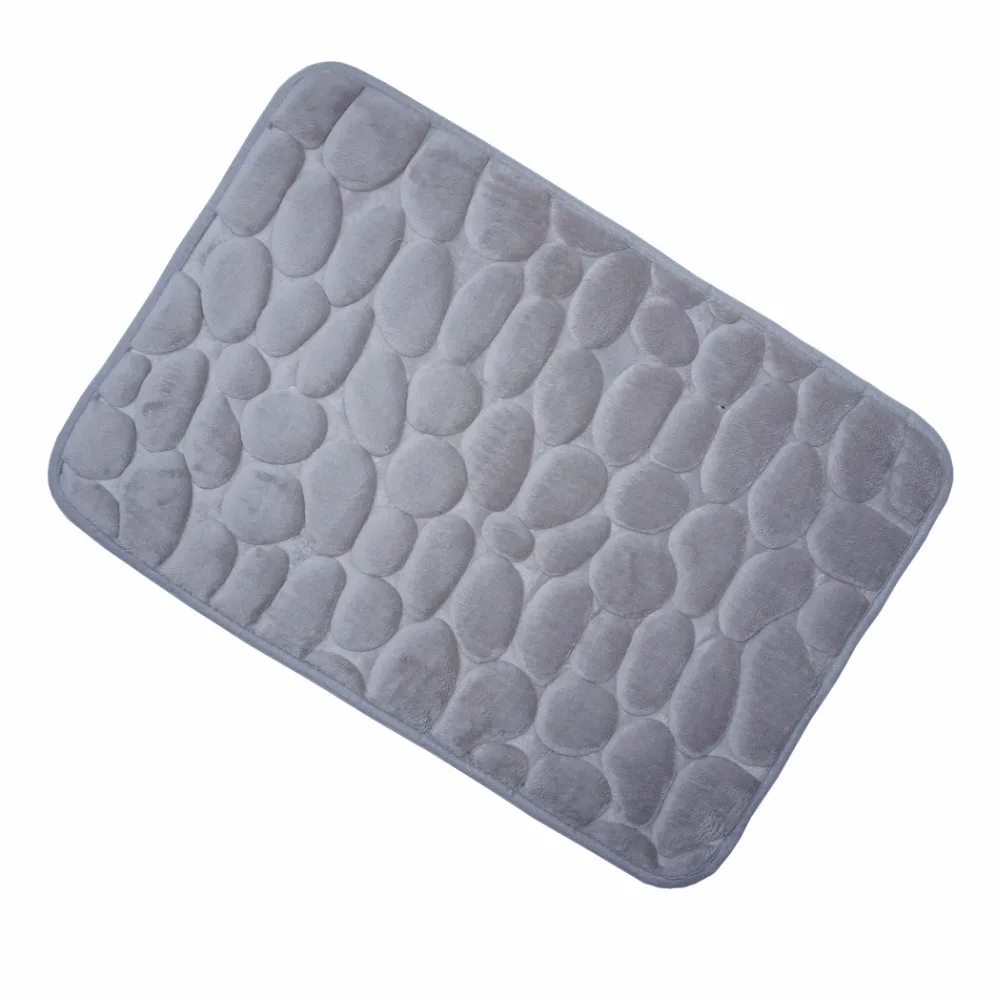 Серый 3D пенопластовый коврик для ванной с эффектом памяти нескользящий SBR нижний