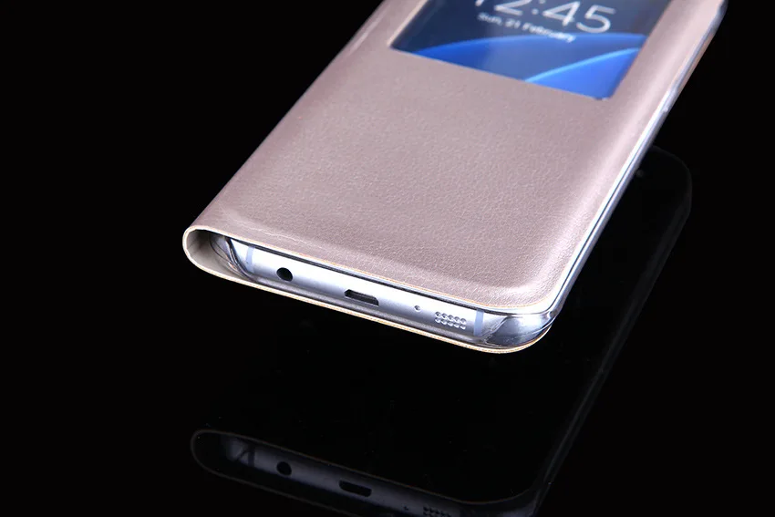 S7edge флип-чехол для samsung S7 edge, чехол с окошком для Galaxy S8 Plus, кожаный чехол для телефона s, флип-чехол для мобильного телефона S8plus G935 G935F G930F