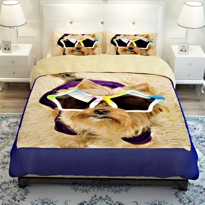 Домашний текстиль на выходе 3D реалистичные золотые собаки постельные