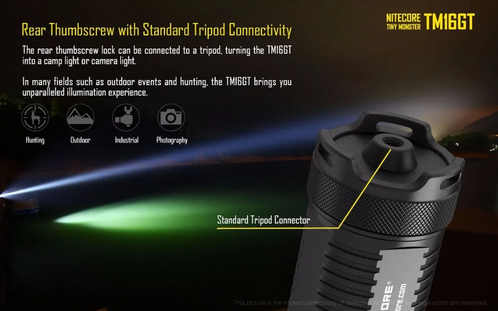 NITECORE TM16GT фонарик 4* CREE XP-L HI V3 светодиодный Макс 3600 люмен прожектор Луч расстояние 1003 м Открытый походный фонарь