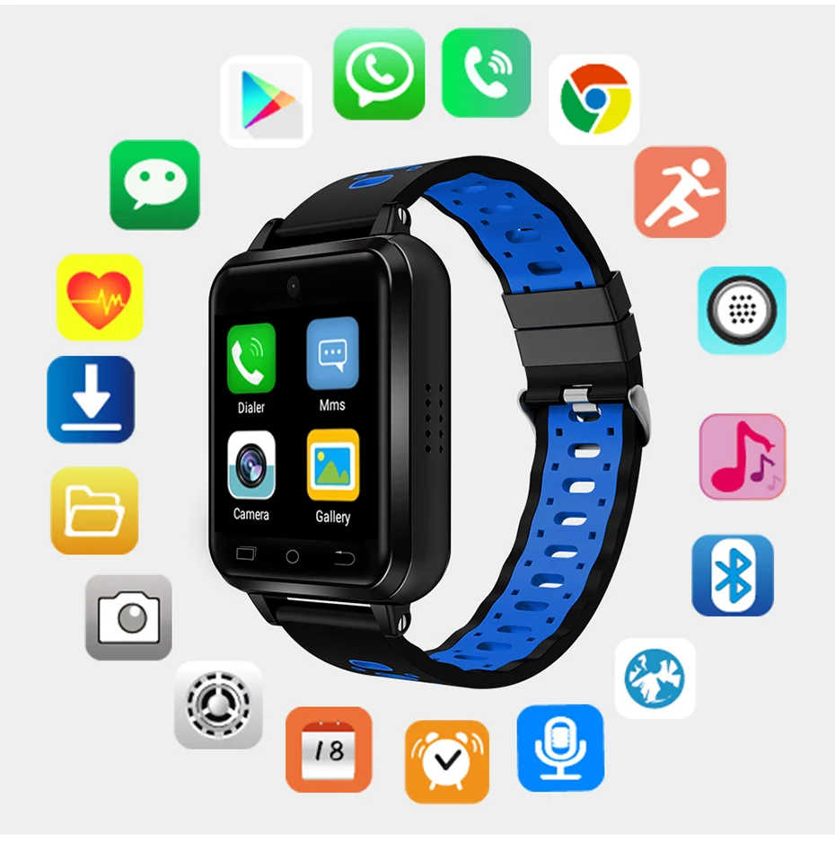 Брендовые Новые смарт-часы Q1 Q2 4G Android 6,0 MTK6737 1 ГБ/16 ГБ, умные часы, телефон, сердечный ритм, поддержка sim-карты, Замена ремешка, часы
