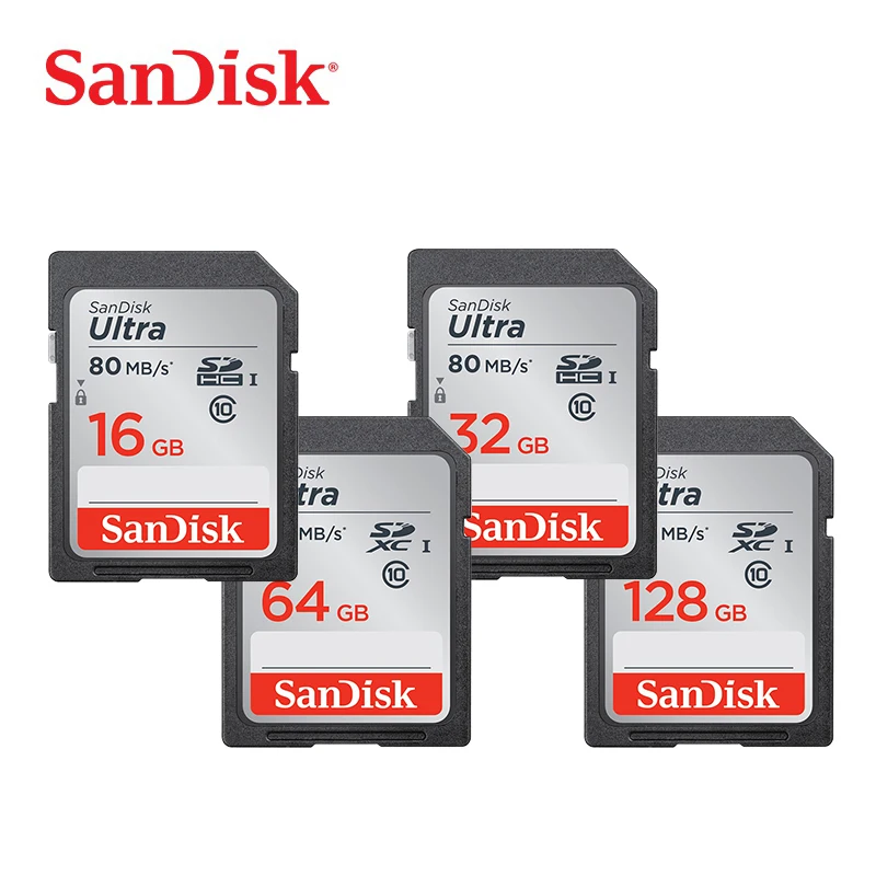 Sandisk высокоскоростная sd-карта 16 ГБ 32 ГБ 64 ГБ 128 ГБ, оригинальная tf-карта, карта памяти, флеш-карта, модная палка для камеры, реальная емкость